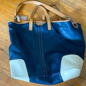 COACH Hadley Large Leather Duffle Handbag